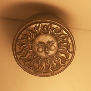 Pewter METZKE Sun Soleil Vintage 1976 Trinket Tin